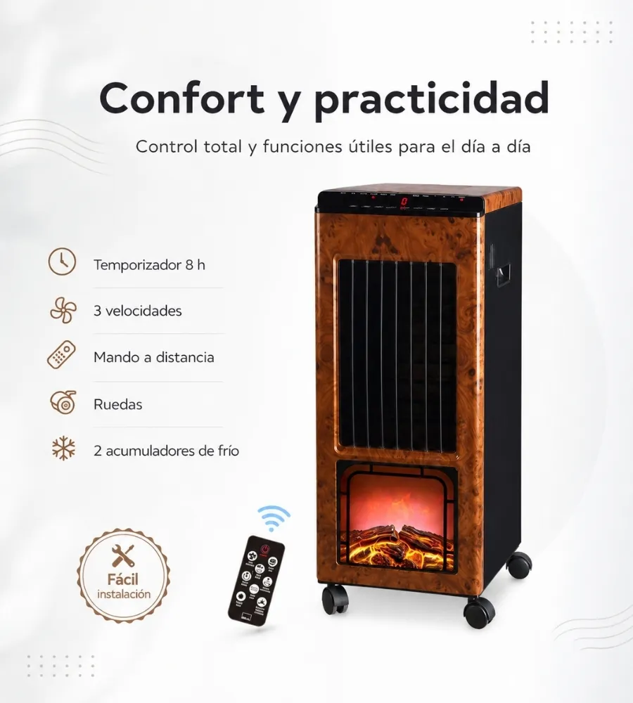 Climatizador Evaporativo 7 en 1 — confort y practicidad