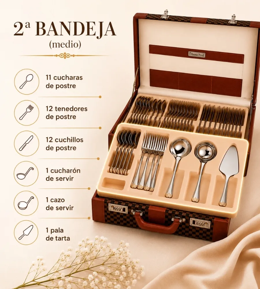 Cubertería 113 Piezas — segunda bandeja