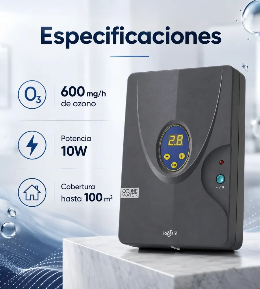 Desinfektion O3 — especificaciones técnicas