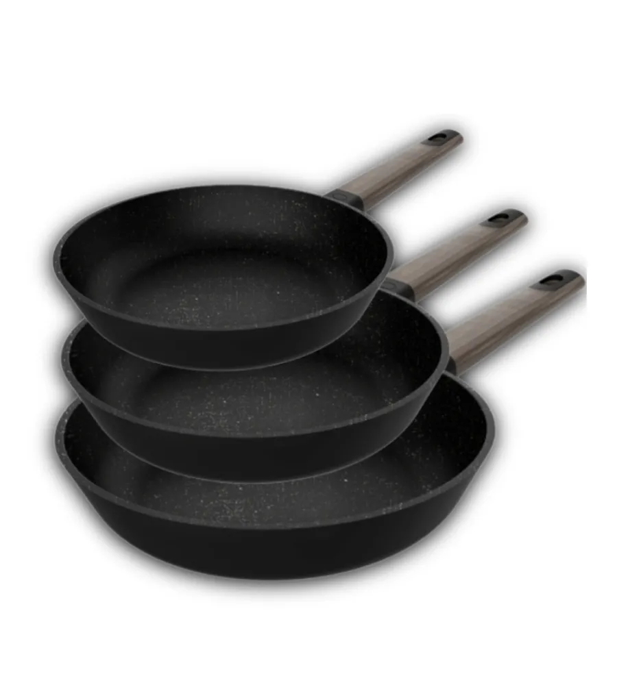 Sartenes Antiadherente Negro 3 Piezas