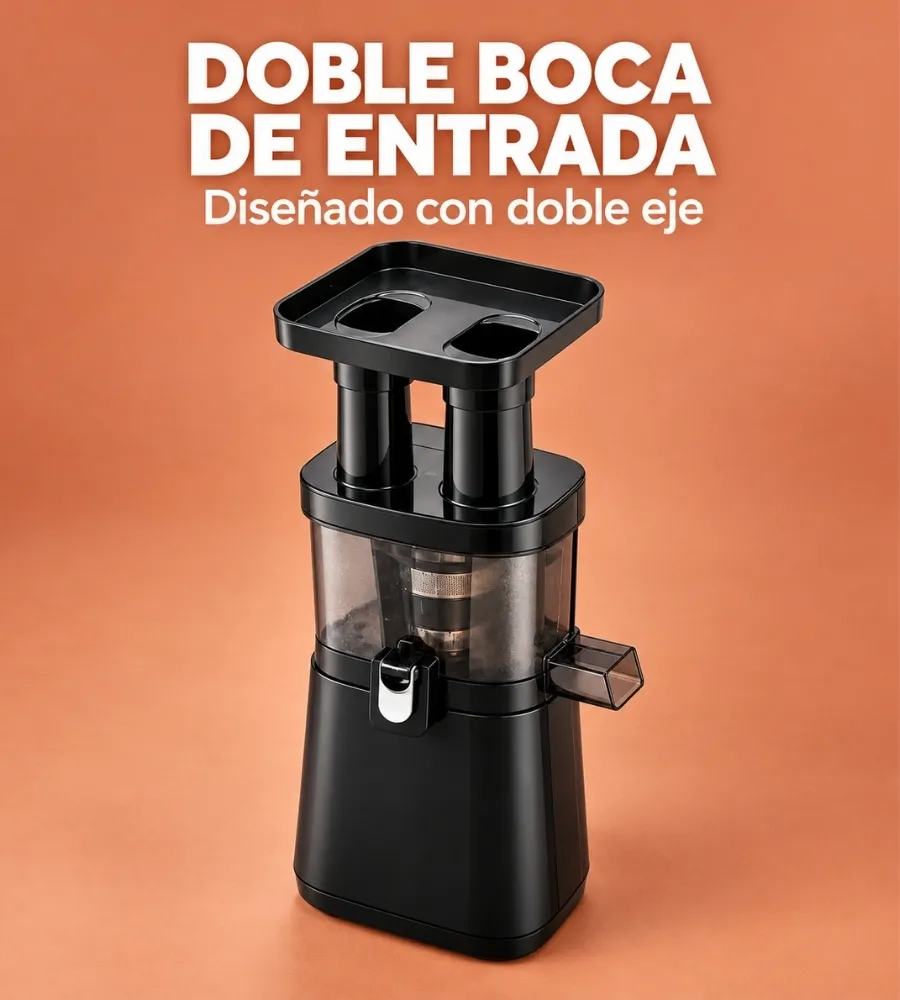 Exprimidor Juice Plus Vital: doble boca de entrada