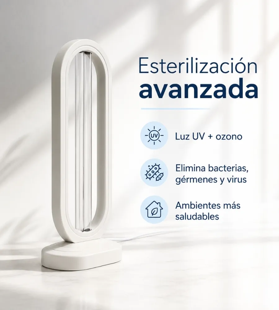 Purificador UV con Ozono — esterilización avanzada