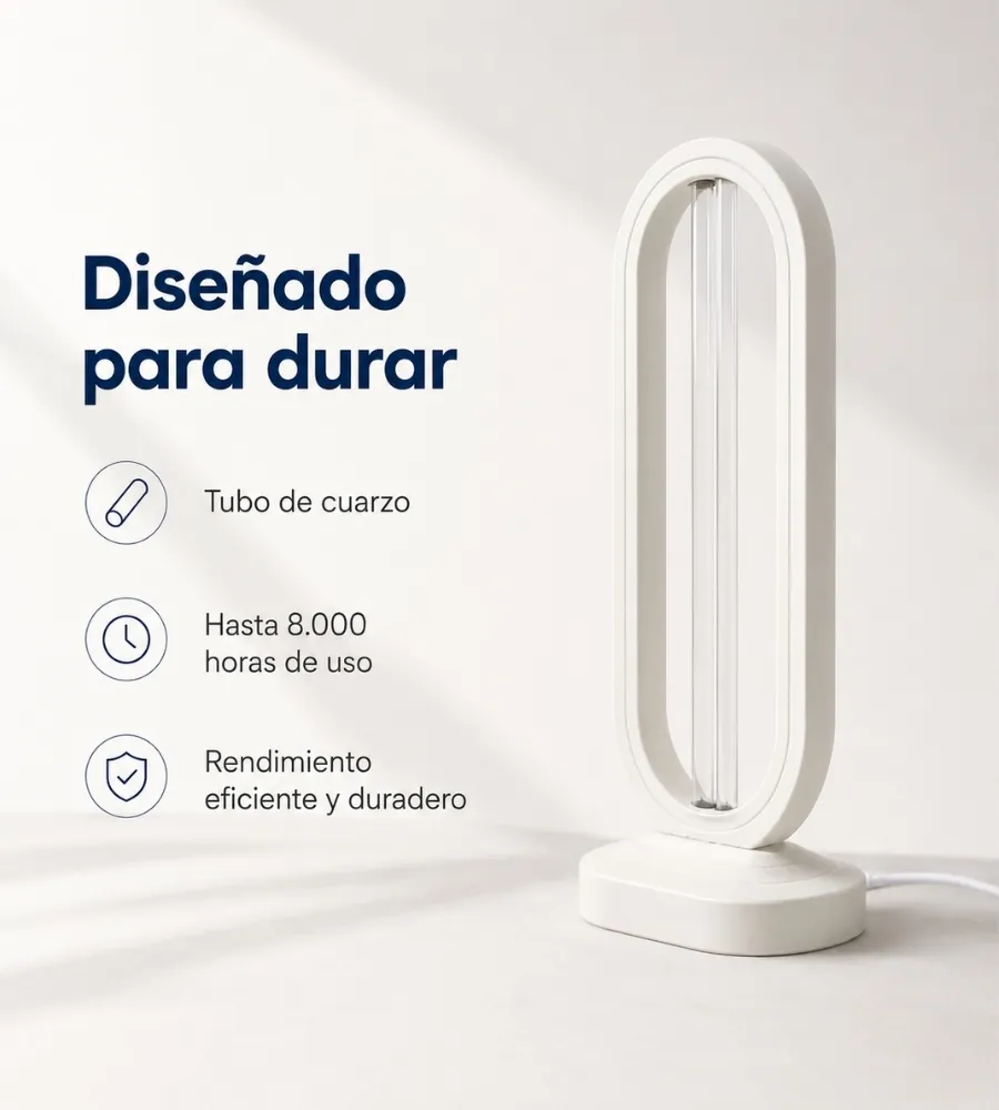 Purificador UV con Ozono — diseñado para durar