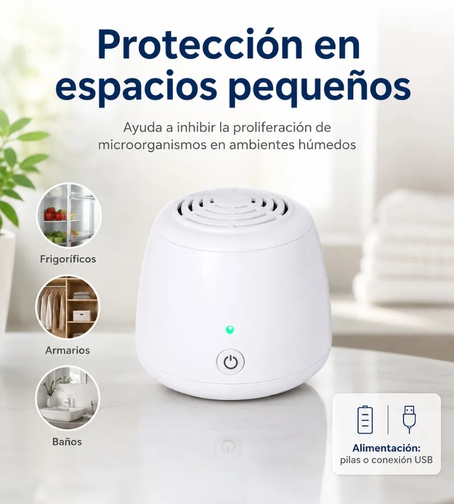 Purificador de Ozono para Frigoríficos — protección en espacios pequeños