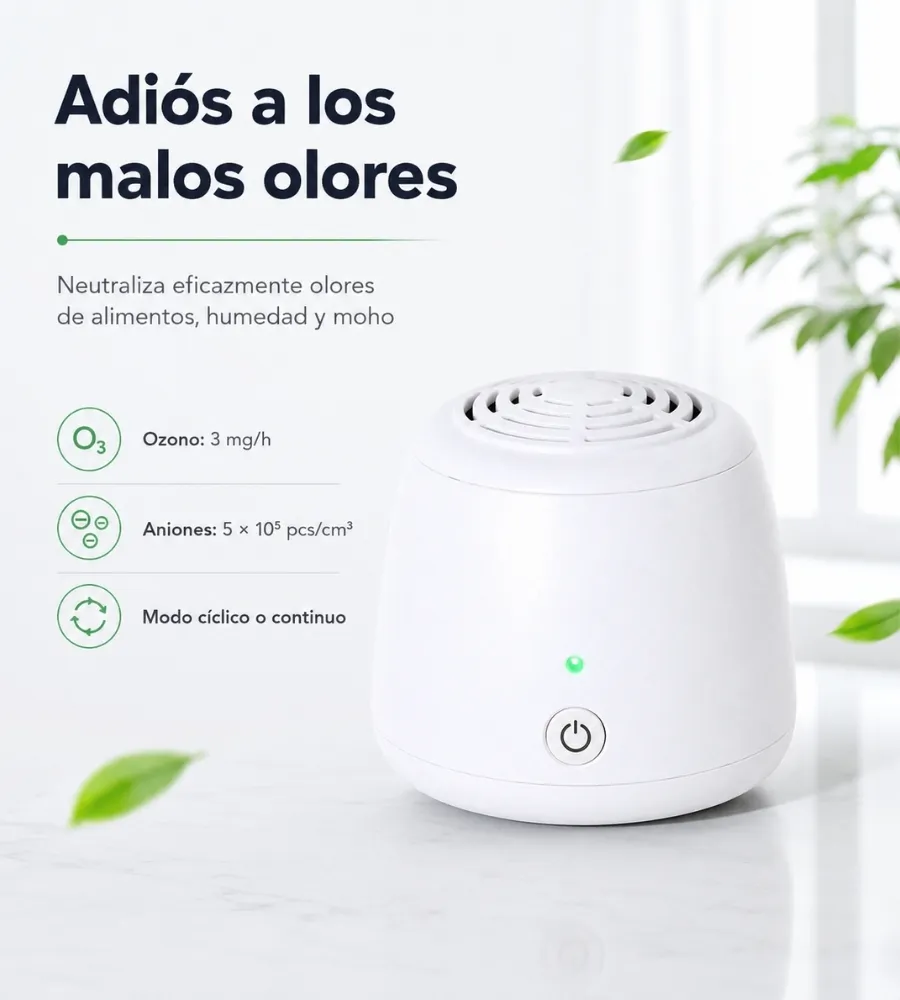 Purificador de Ozono para Frigoríficos — malos olores