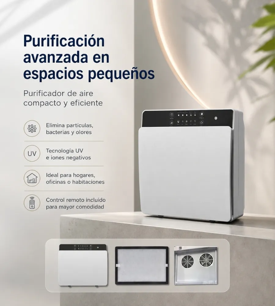 Purificador de Aire Horizontal Purifity — purificación en espacios pequeños