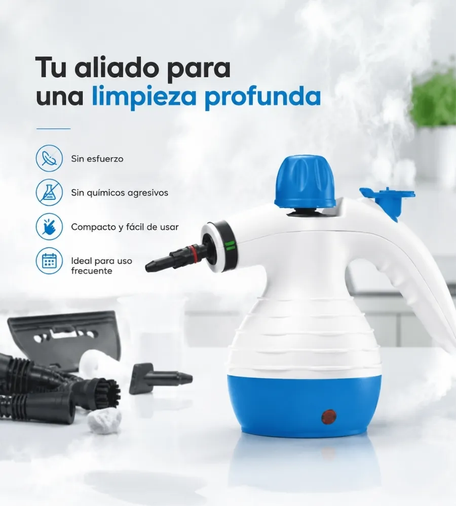 Limpiador a Vapor de Mano — limpieza profunda