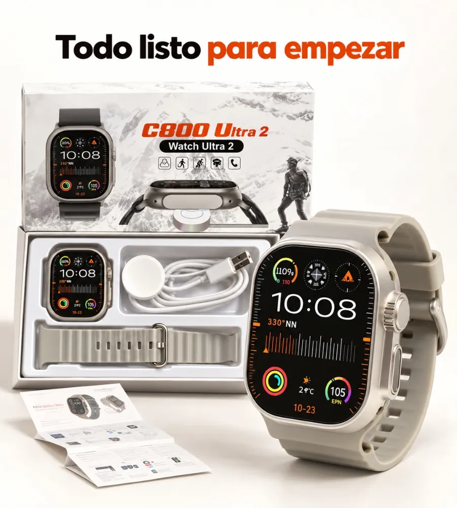 RELOJ SMARTWATCH ULTRA 2 — Lo que viene en la caja