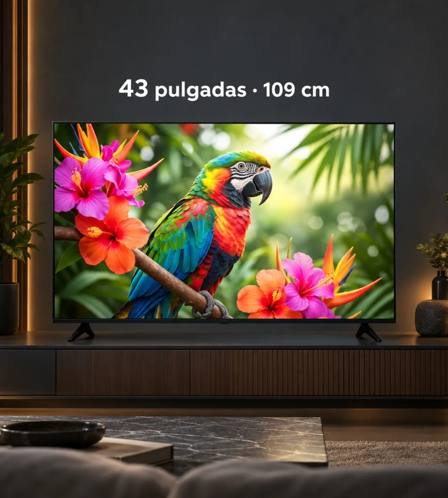 QLED 43” 4K — Diseño estilizado