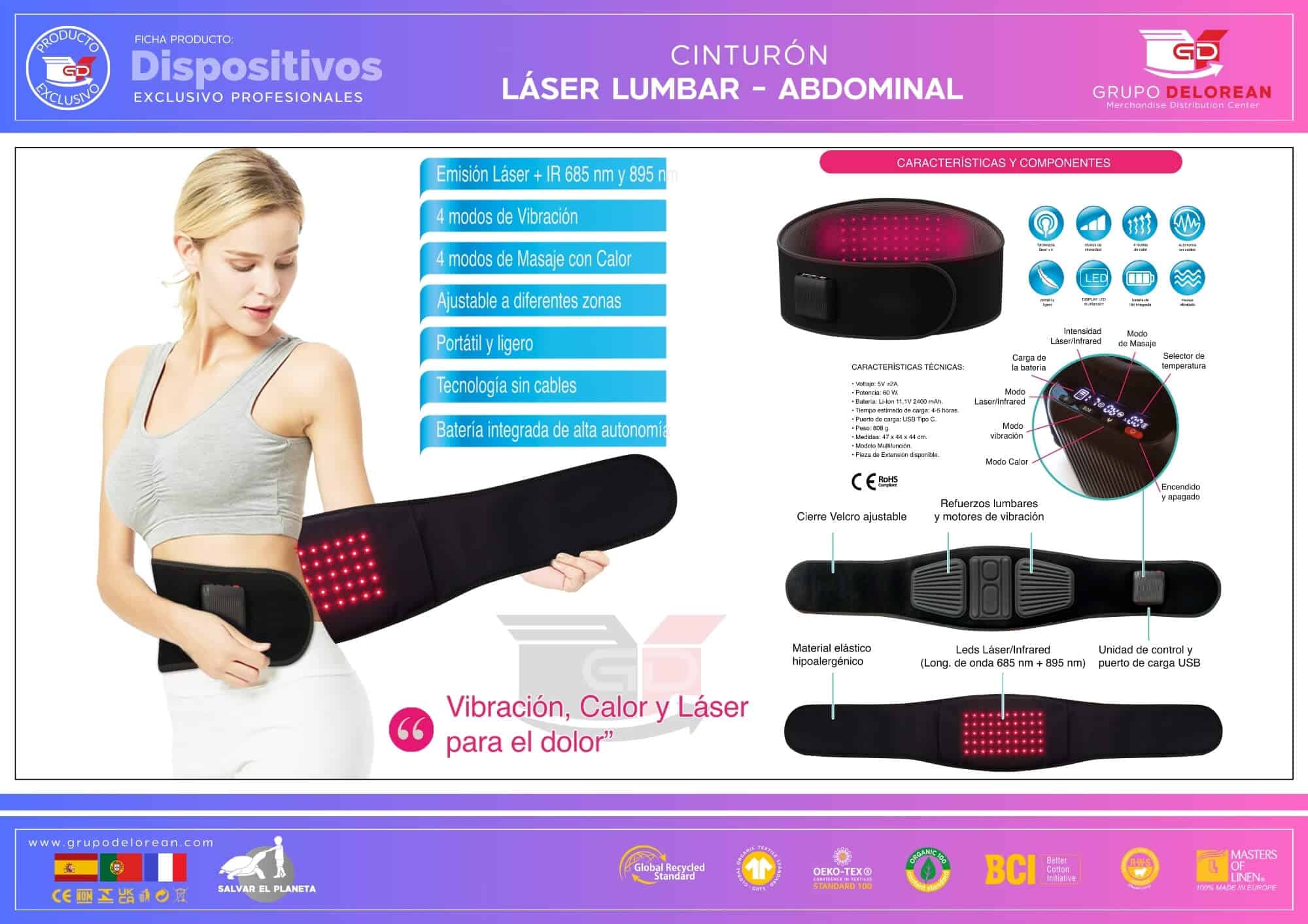 Cinturón Láser Lumbar Abdominal