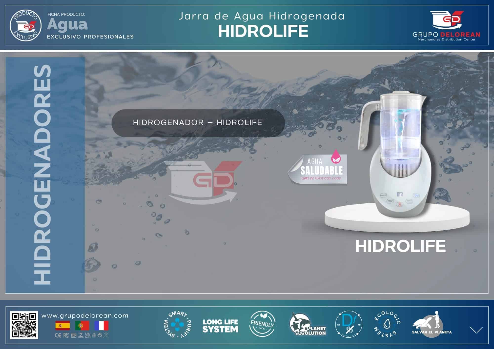 Jarra de Agua Hidrogenada Hidrolife