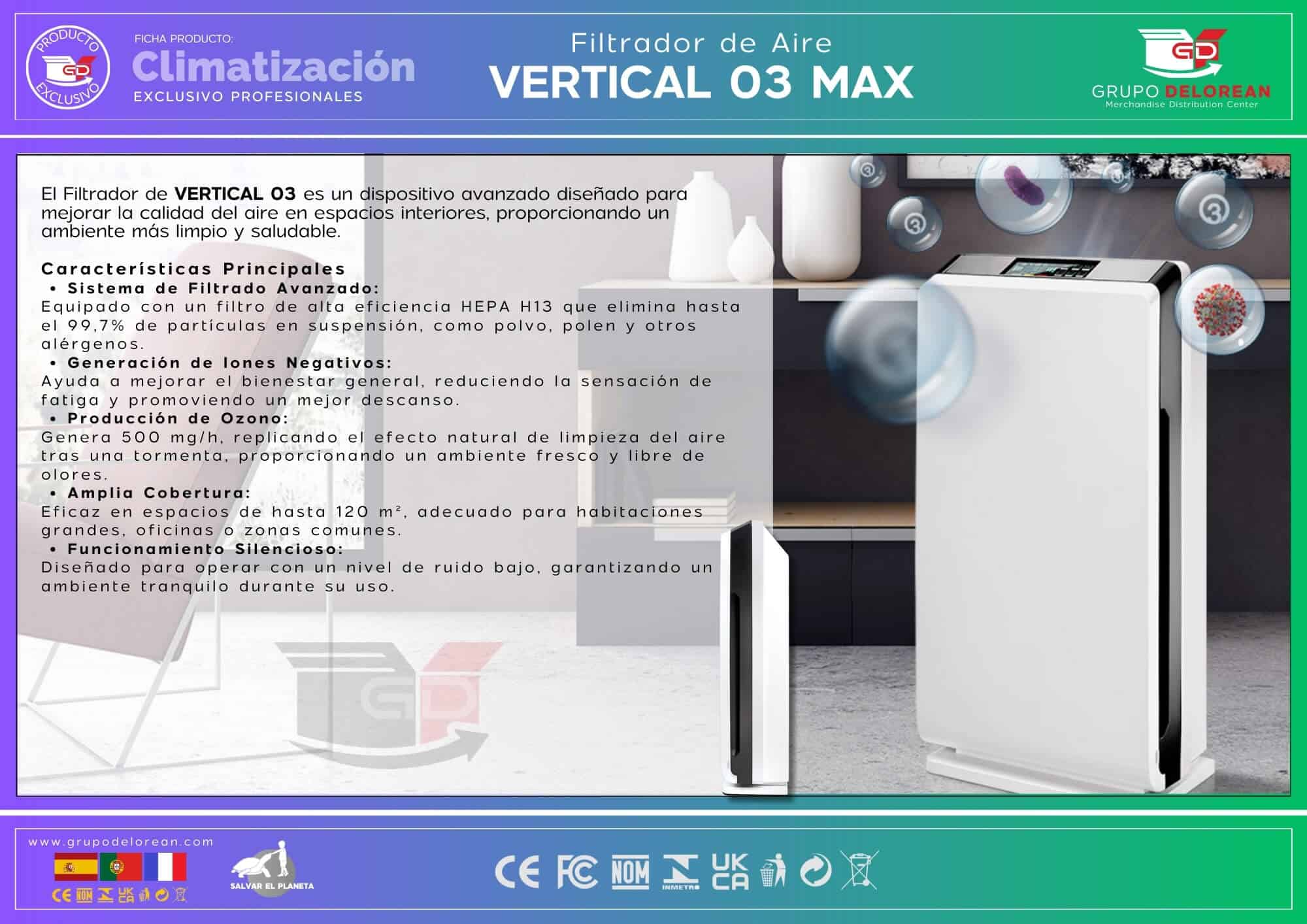 Purificador de Aire Automático Vertical 03 Max