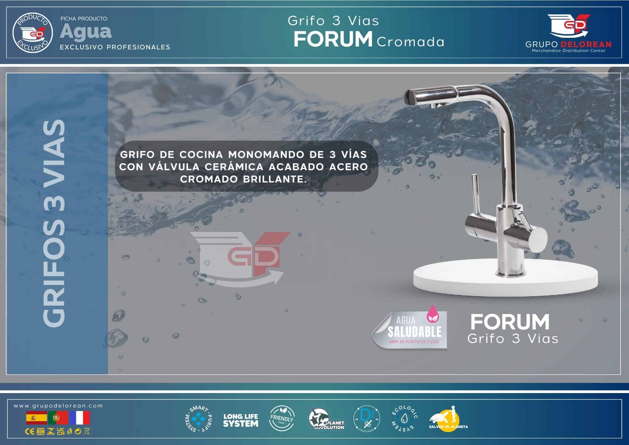 Grifo 3 Vias Forum Cromado