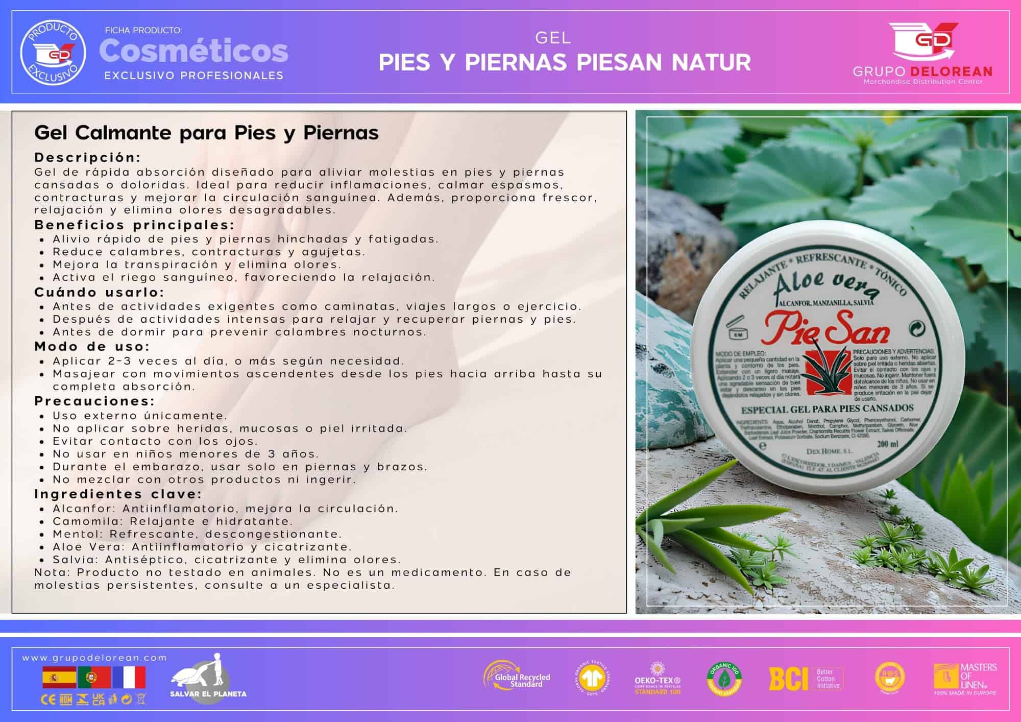 Gel Pies y Piernas Piesan Natur