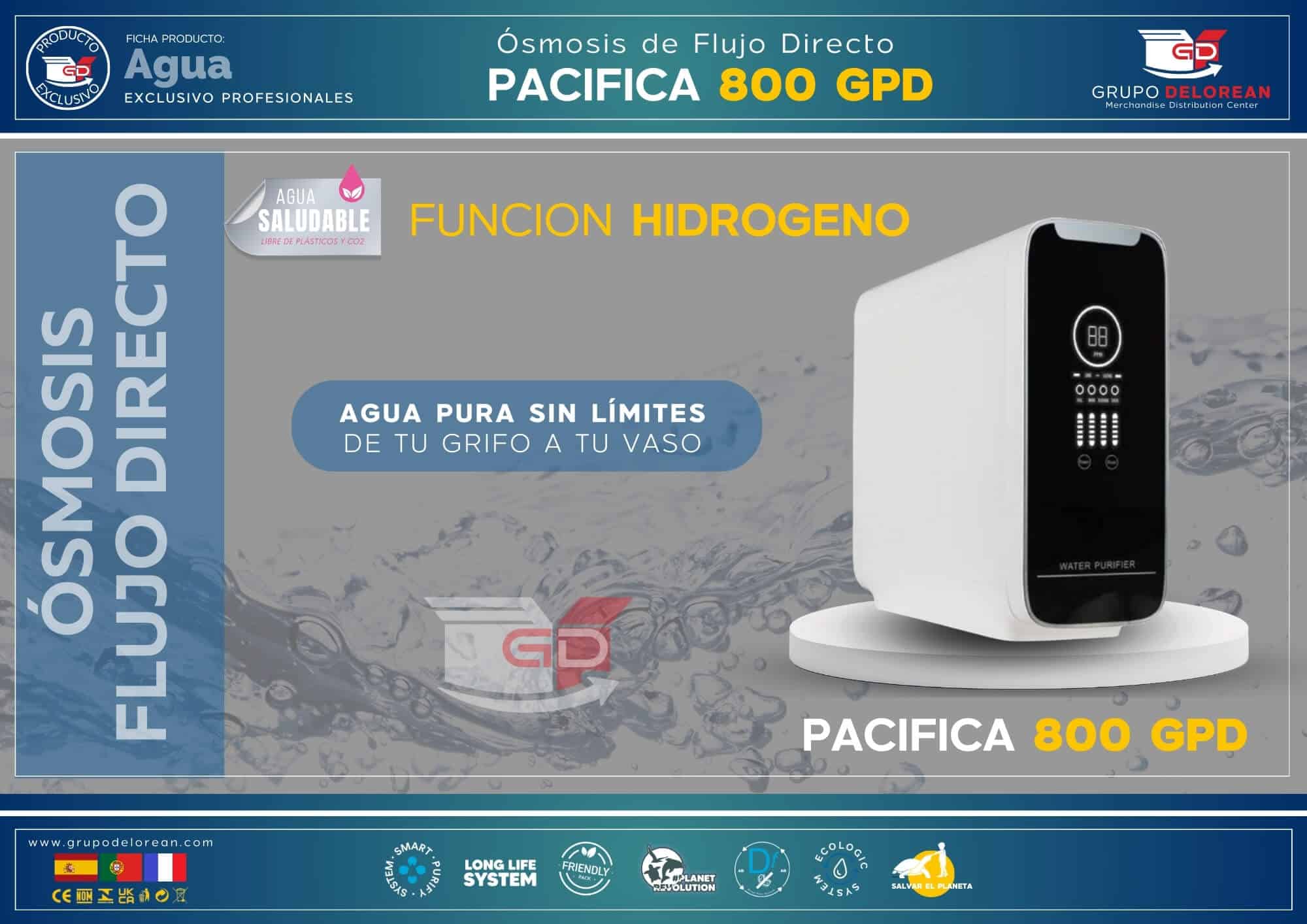 Fuente de Agua Función Hidrogeno Pacifica